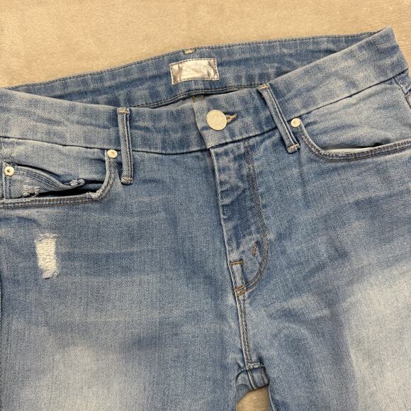 Mother Jeans Women's 27 28x25 Looker Crop Undone Hem Cliffhanger Distressed‎ - Picture 1 of 16